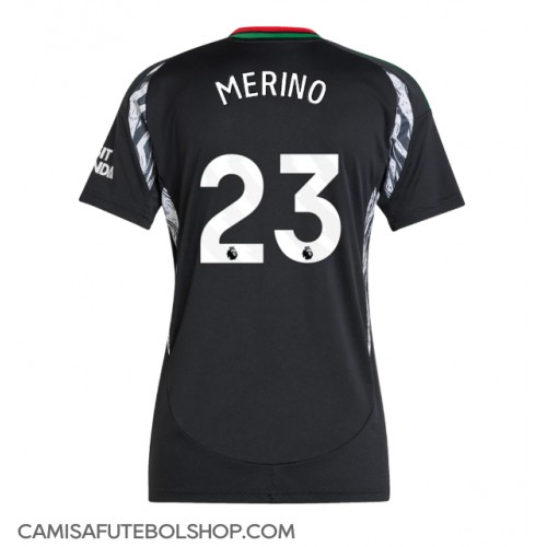 Camisa de time de futebol Arsenal Mikel Merino #23 Replicas 2º Equipamento Feminina 2024-25 Manga Curta